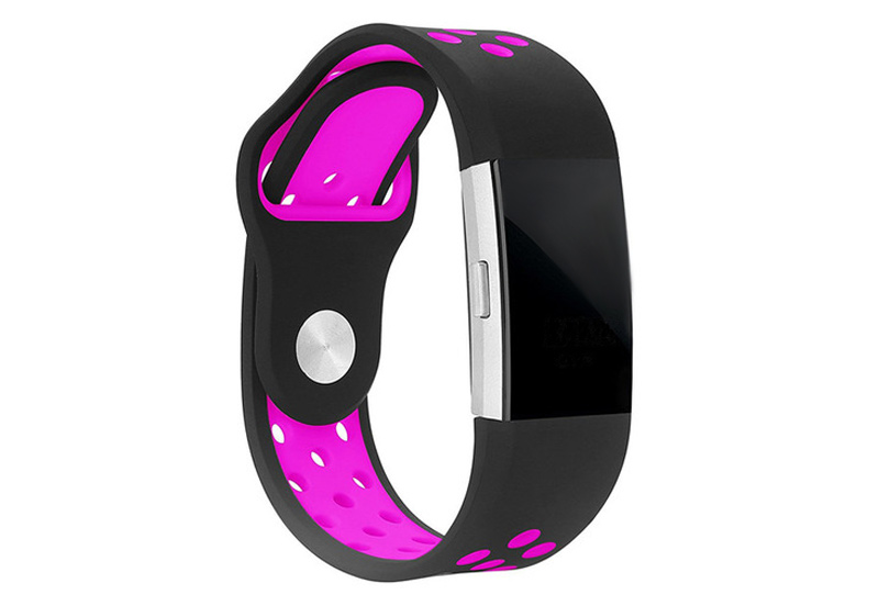Fitbit Charge 2 sport watchstrap black/pink