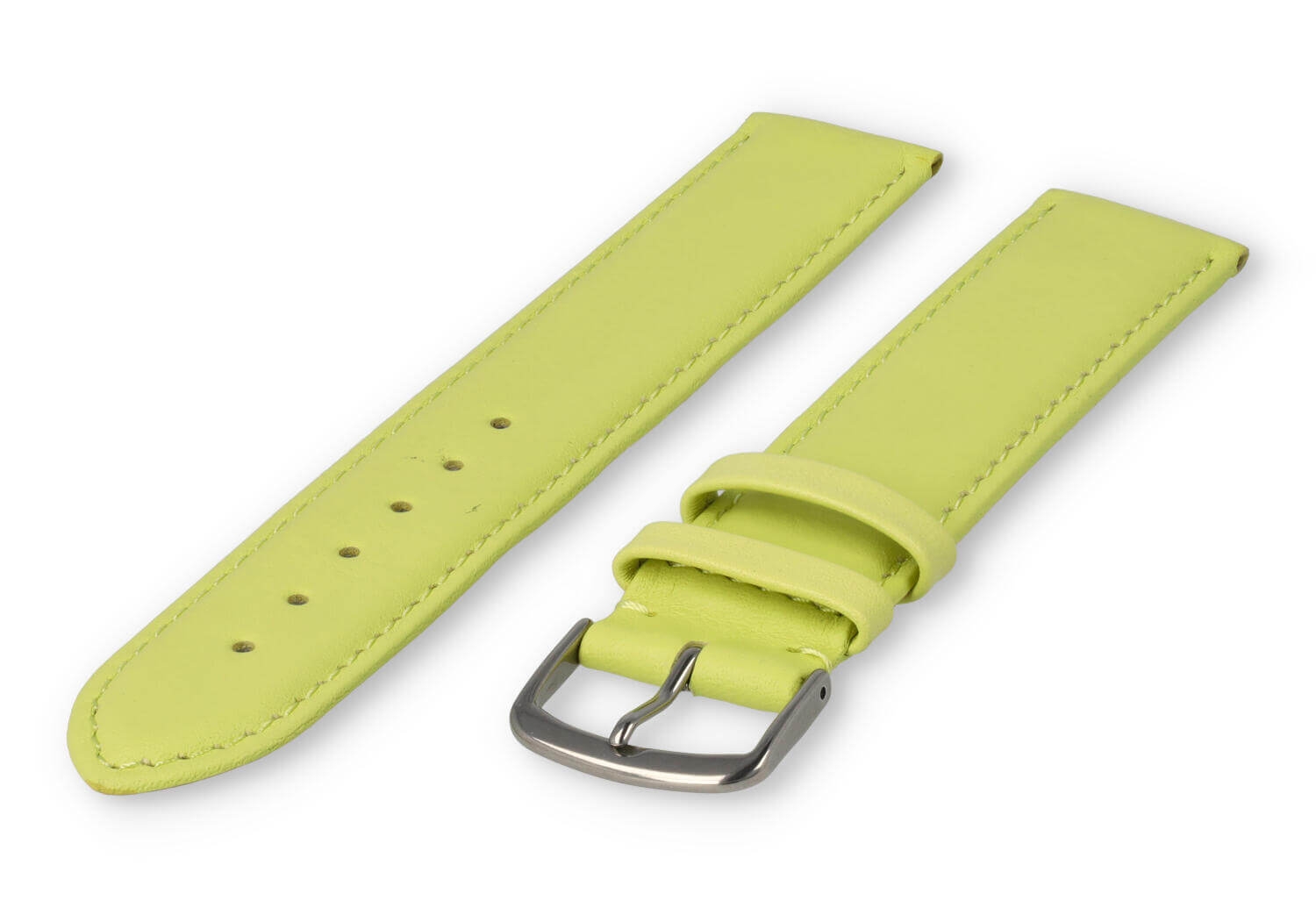 XL watch strap smooth leather - 22mm - lime