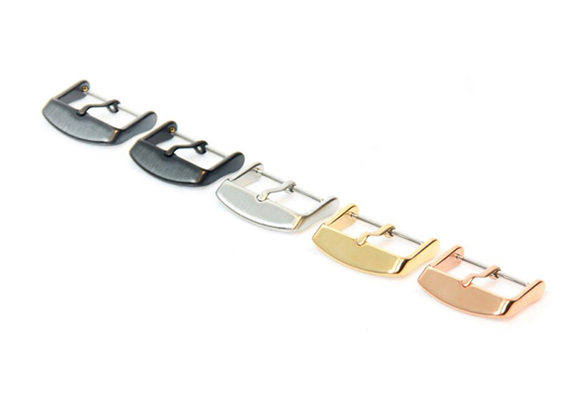 Watchstrap buckle 16mm glossy silver