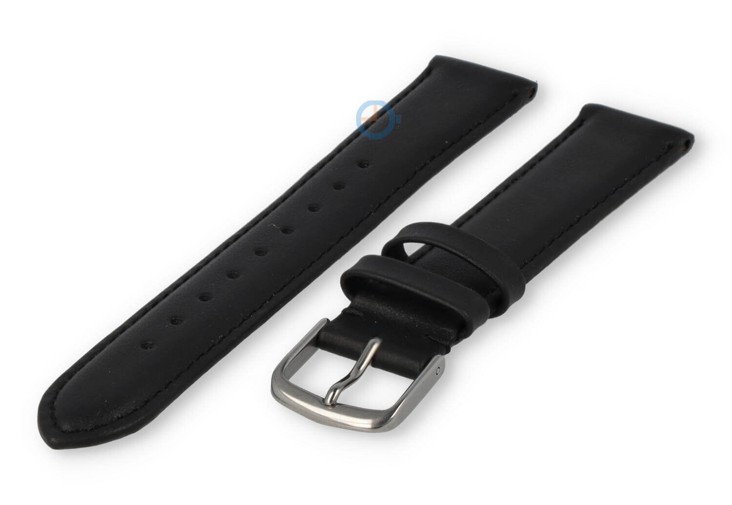 Odd-size leather watch strap - 15mm - black