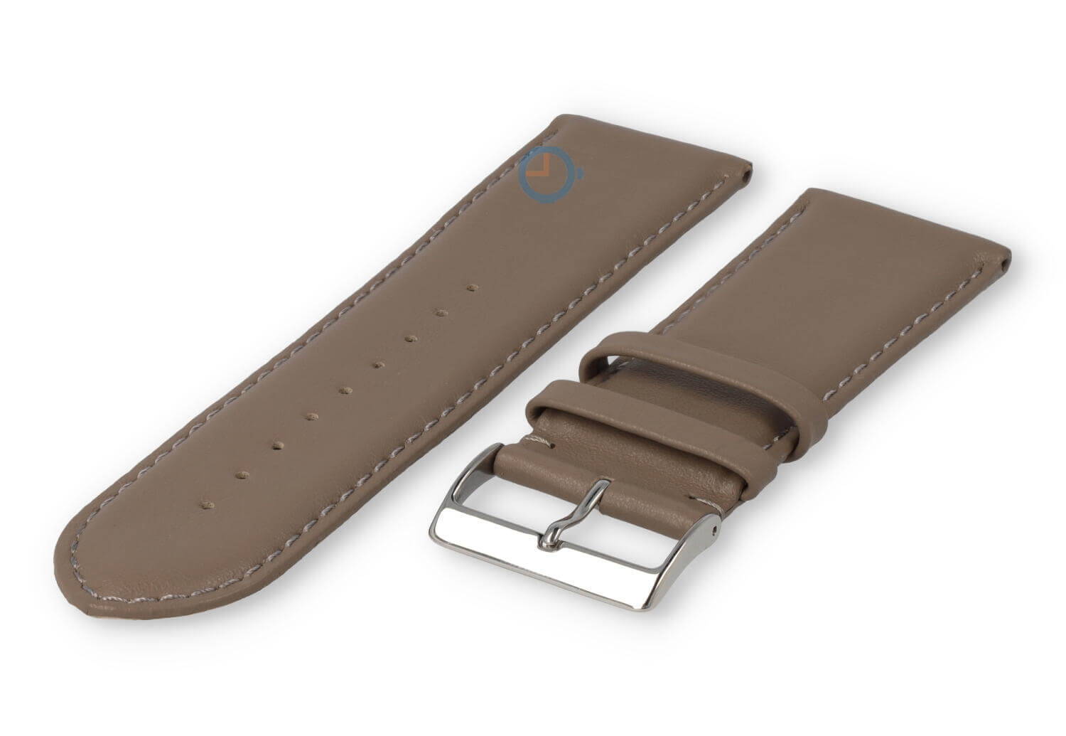 28mm watch strap smooth leather - taupe