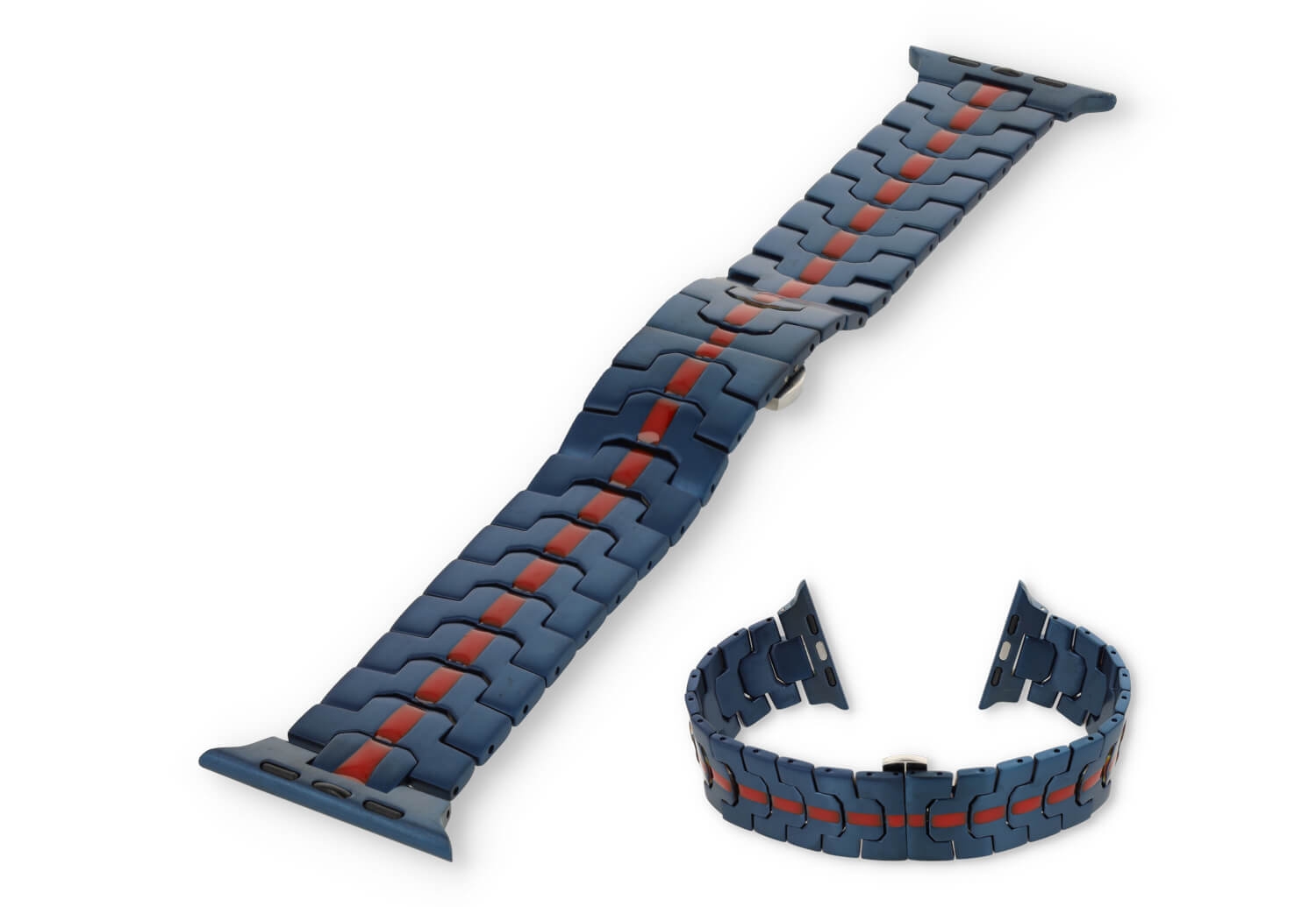 Apple watch 41mm band steel - blue/red