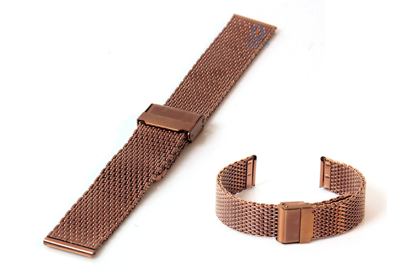 Watchstrap 18mm mesh bronze