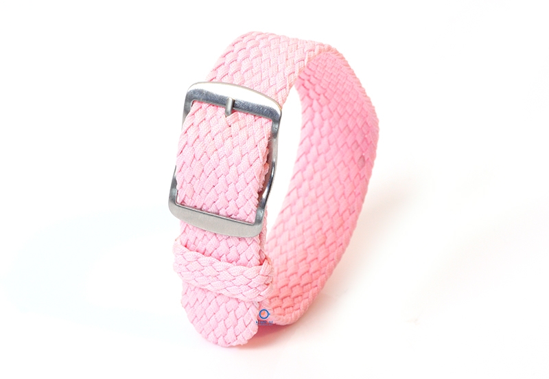 Perlon watch band 22mm pink