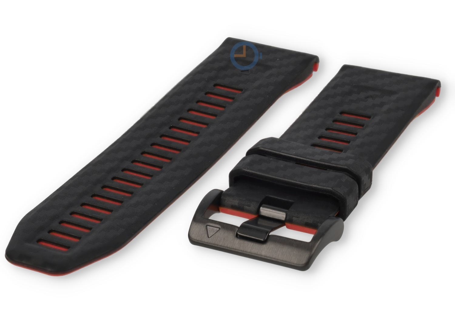 Carbon-Textured Band for Garmin Fenix 8 (51mm) - black-red