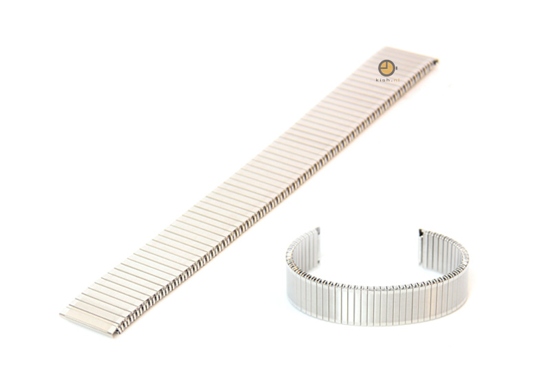 Watchstrap 18mm stainless steel flexible silver