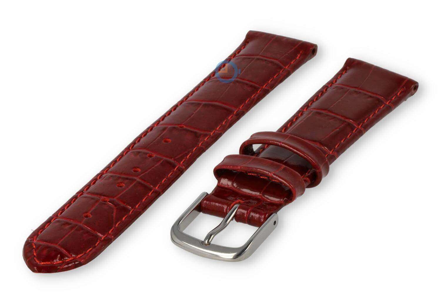 18mm strap for Rosefield - burgundy leather