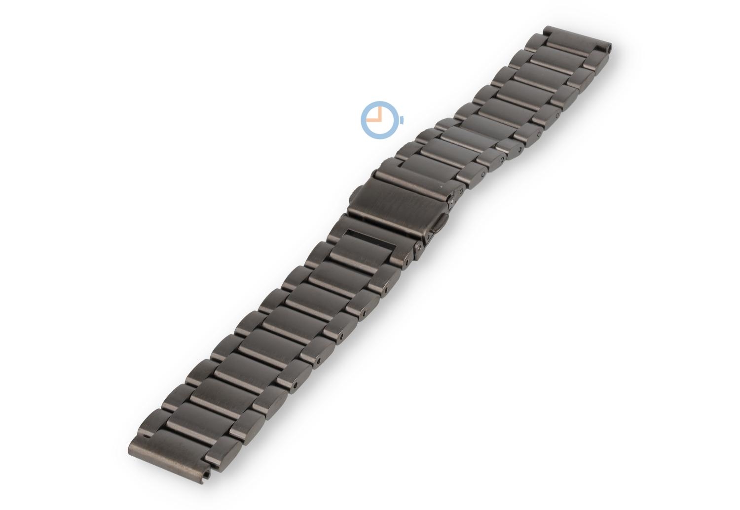 16mm steel linked strap matt - gunmetal