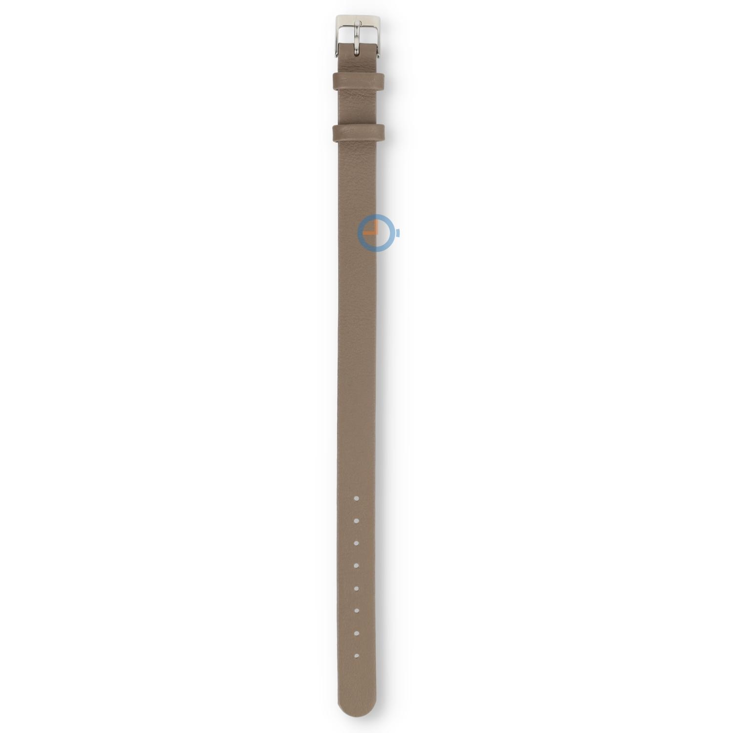 One-piece leather strap - 10mm - taupe