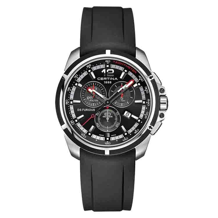 Certina bracelet C0114172705700A black rubber