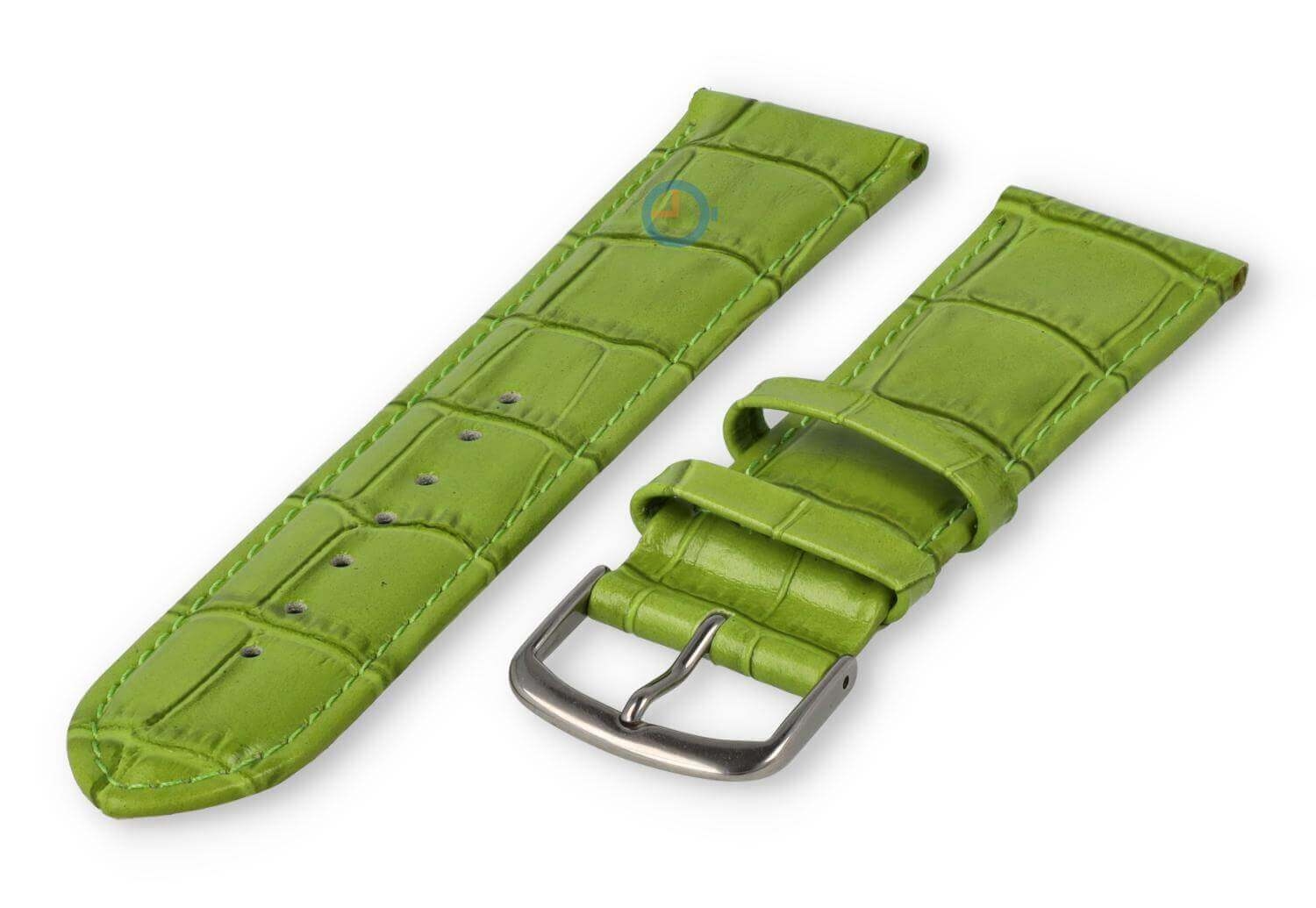 Lightly padded watch strap - 22mm - grass green