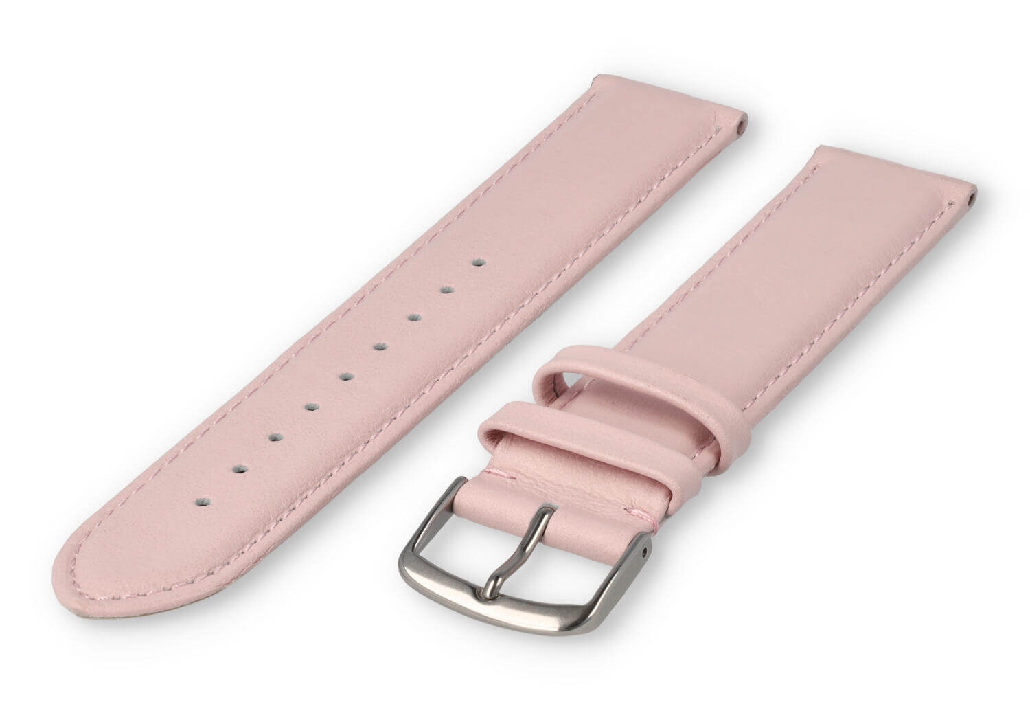 XL watch strap smooth leather - 20mm - pastel pink