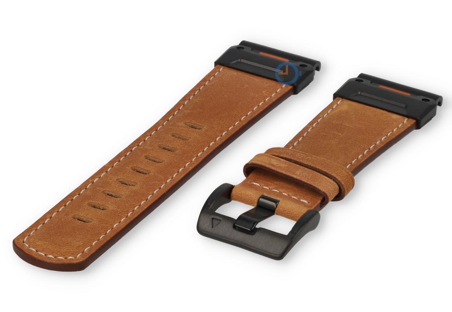 Garmin Fenix 6X strap - brown leather