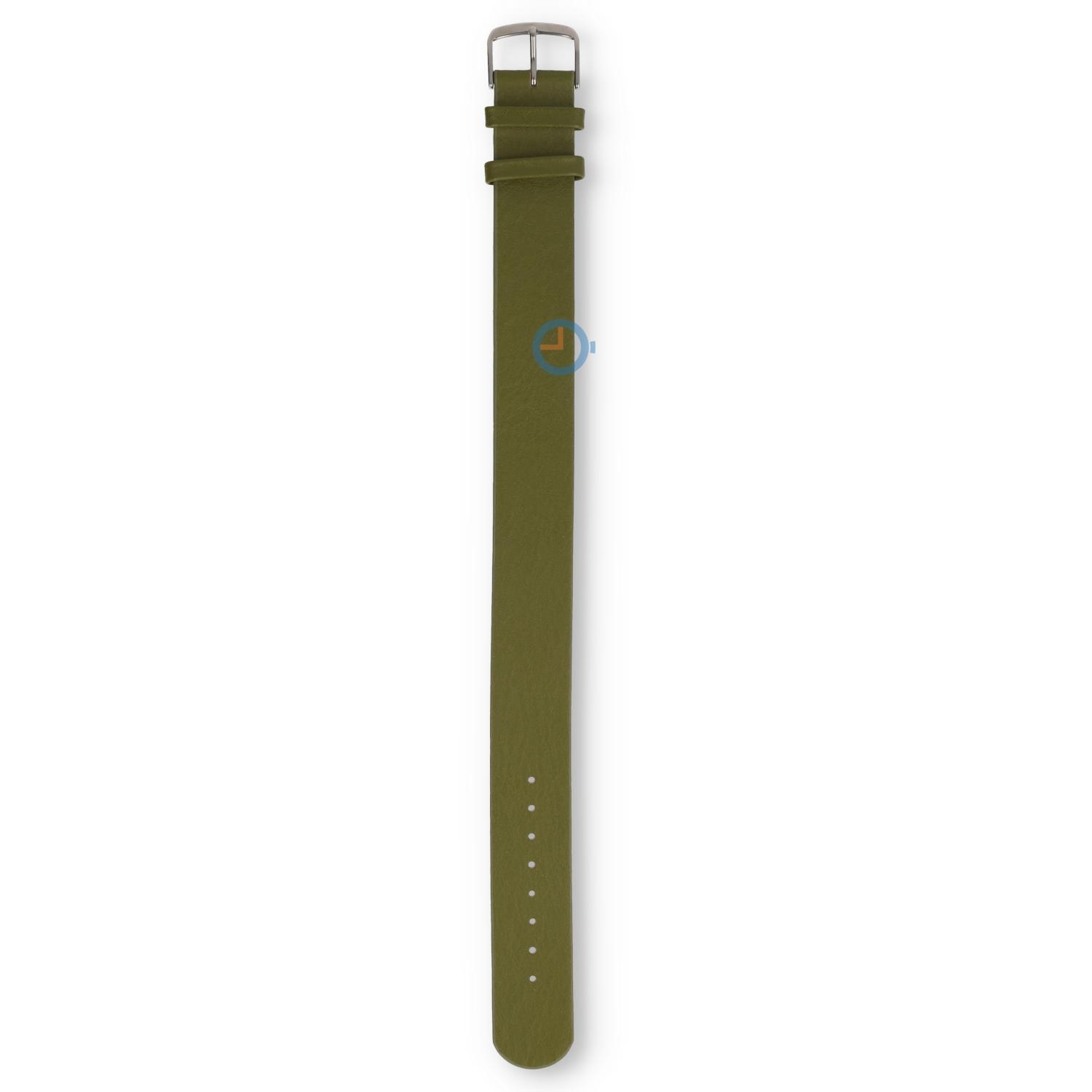 One-piece leather strap - 20mm - avocado