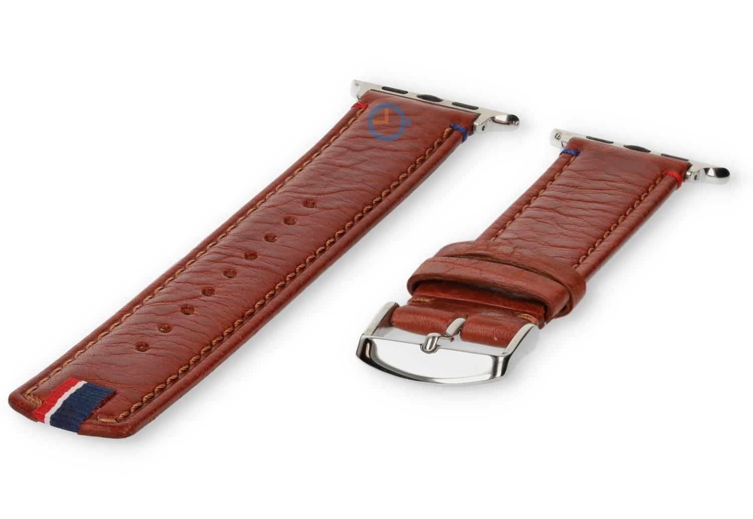 Luxury leather strap Apple Watch 45mm - Cognac