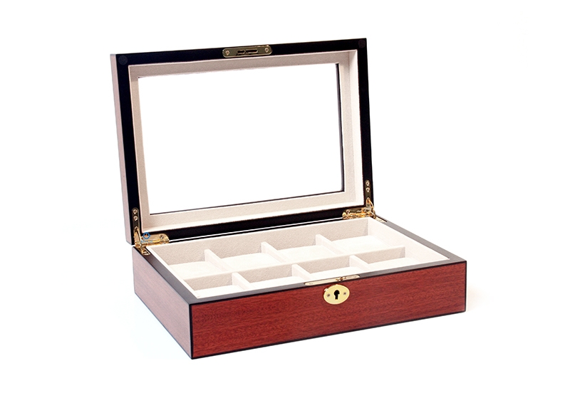 Watchcase for 8 watches - Cherry matt