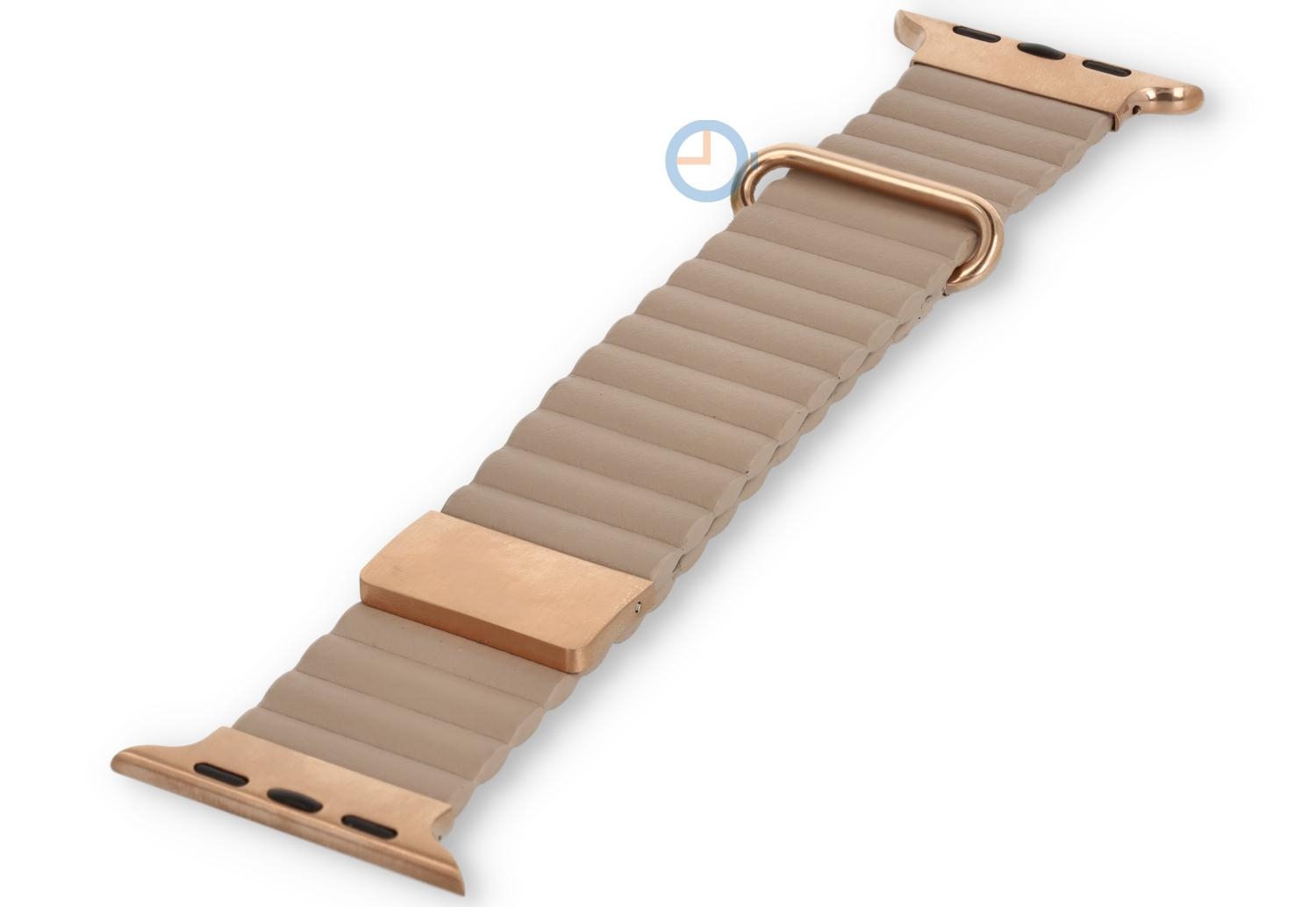 Leather strap with magnet for Apple Watch 41mm - Nude