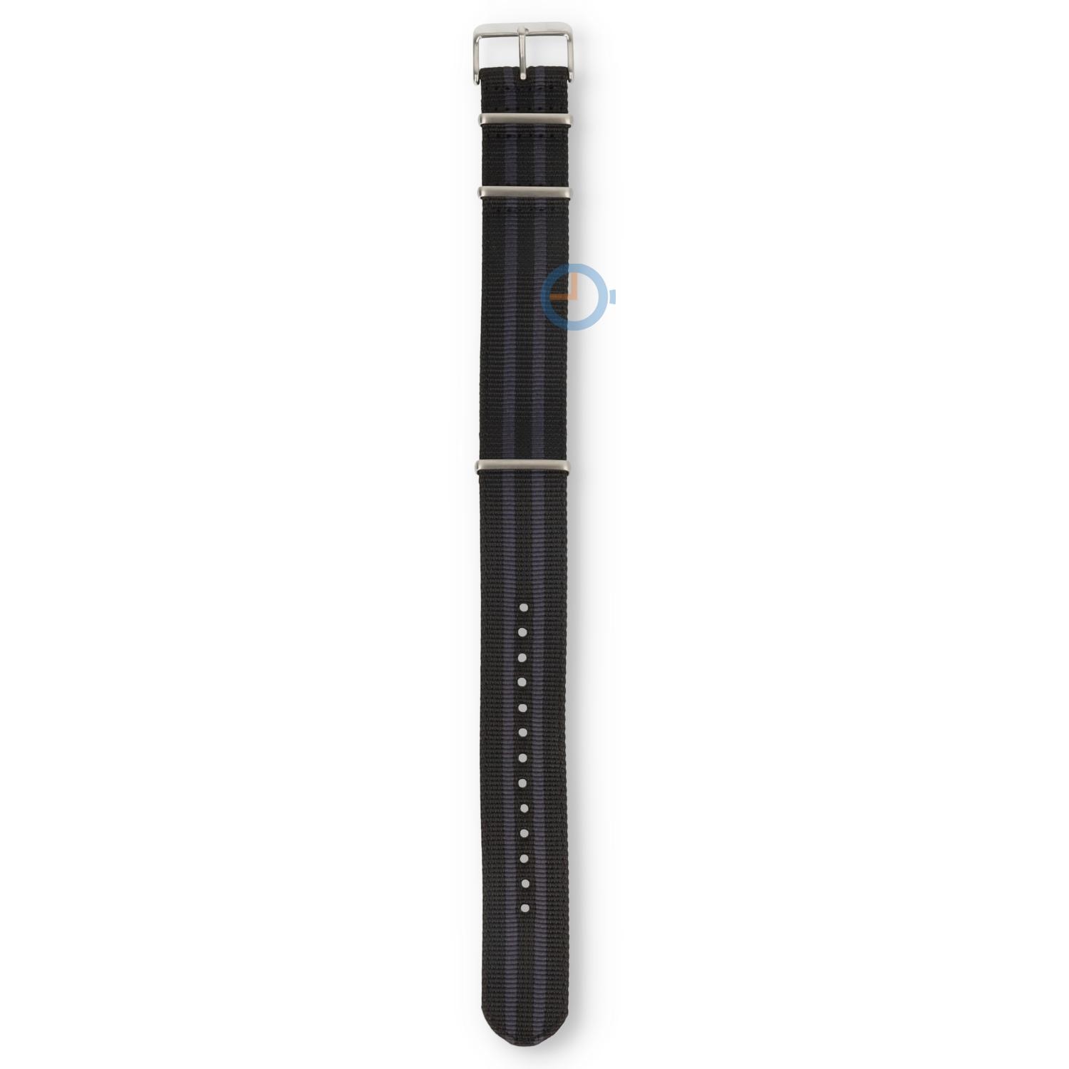 Universal 24mm black nato strap - 3 steel lugs