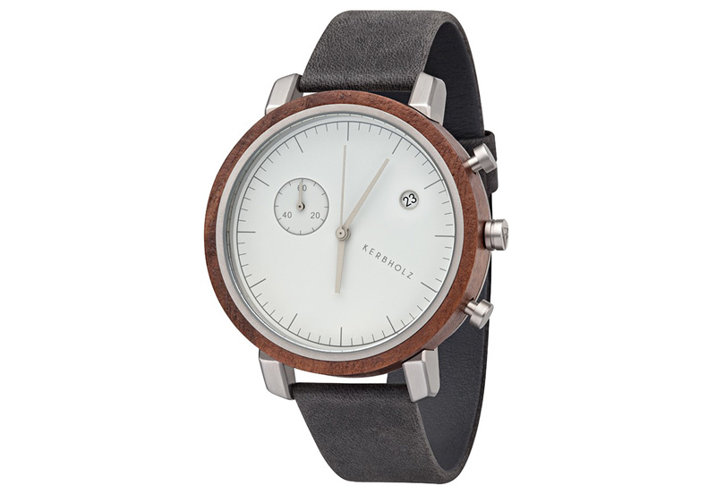 Kerbholz Franz watchstrap Walnut/Asphalt