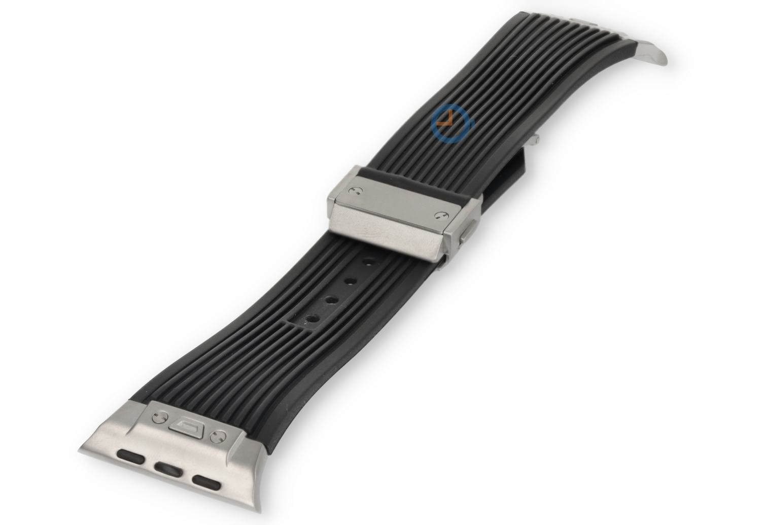 Hublot style strap Apple Watch 45 - black/silver
