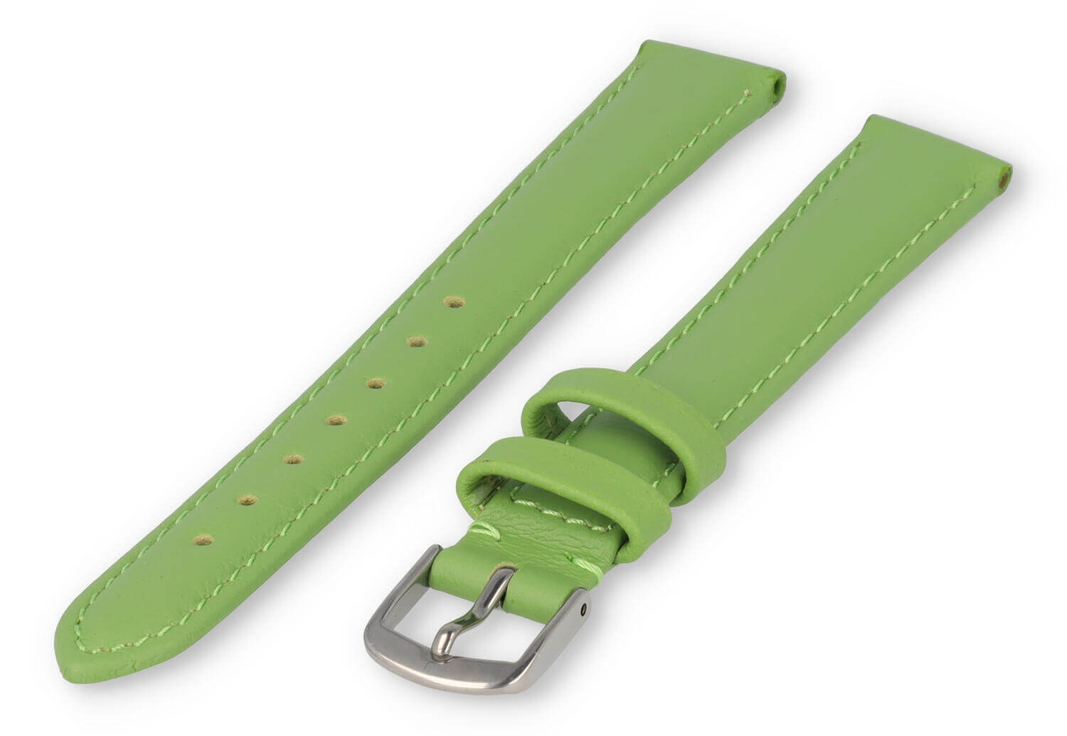 XL watch strap smooth leather - 16mm - apple green