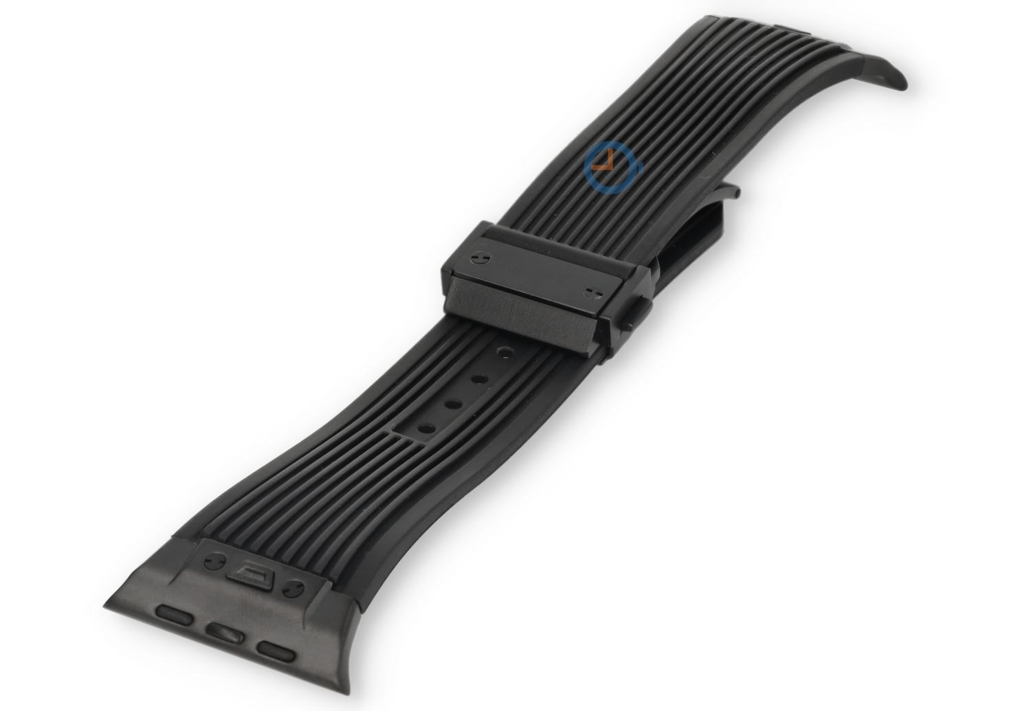 Hublot style strap Apple Watch 45 - black/black