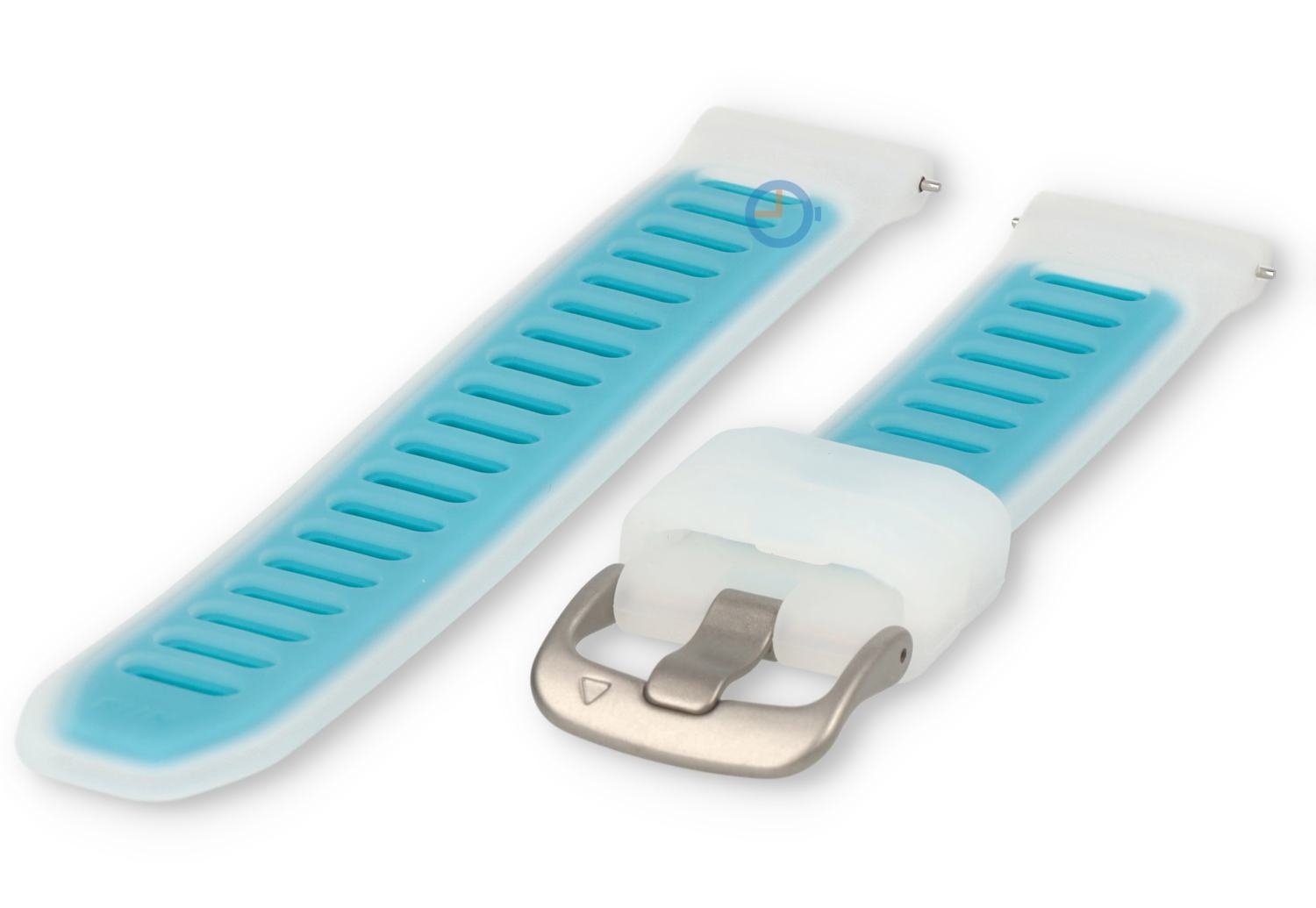 18mm watch strap Garmin Forerunner 255s - transparant/blue
