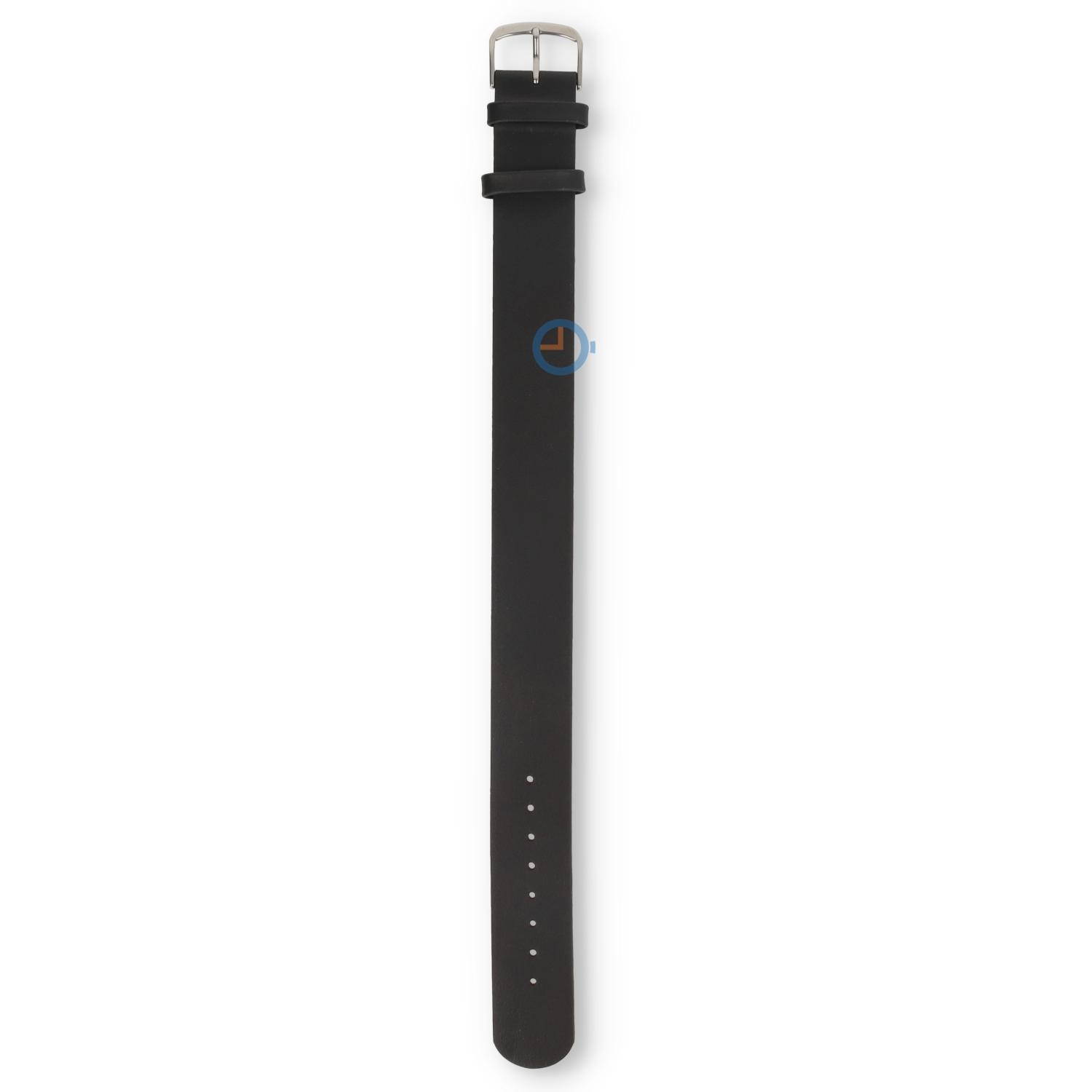 One-piece leather strap - 20mm - black