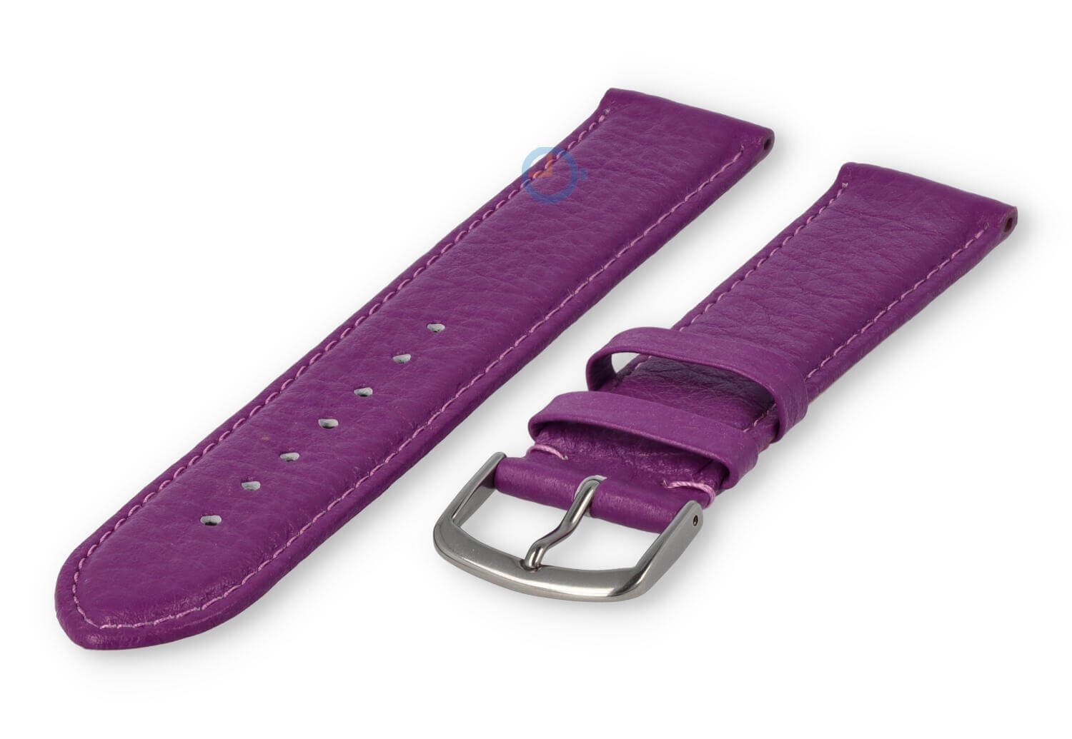 20mm watch strap smooth leather - purple