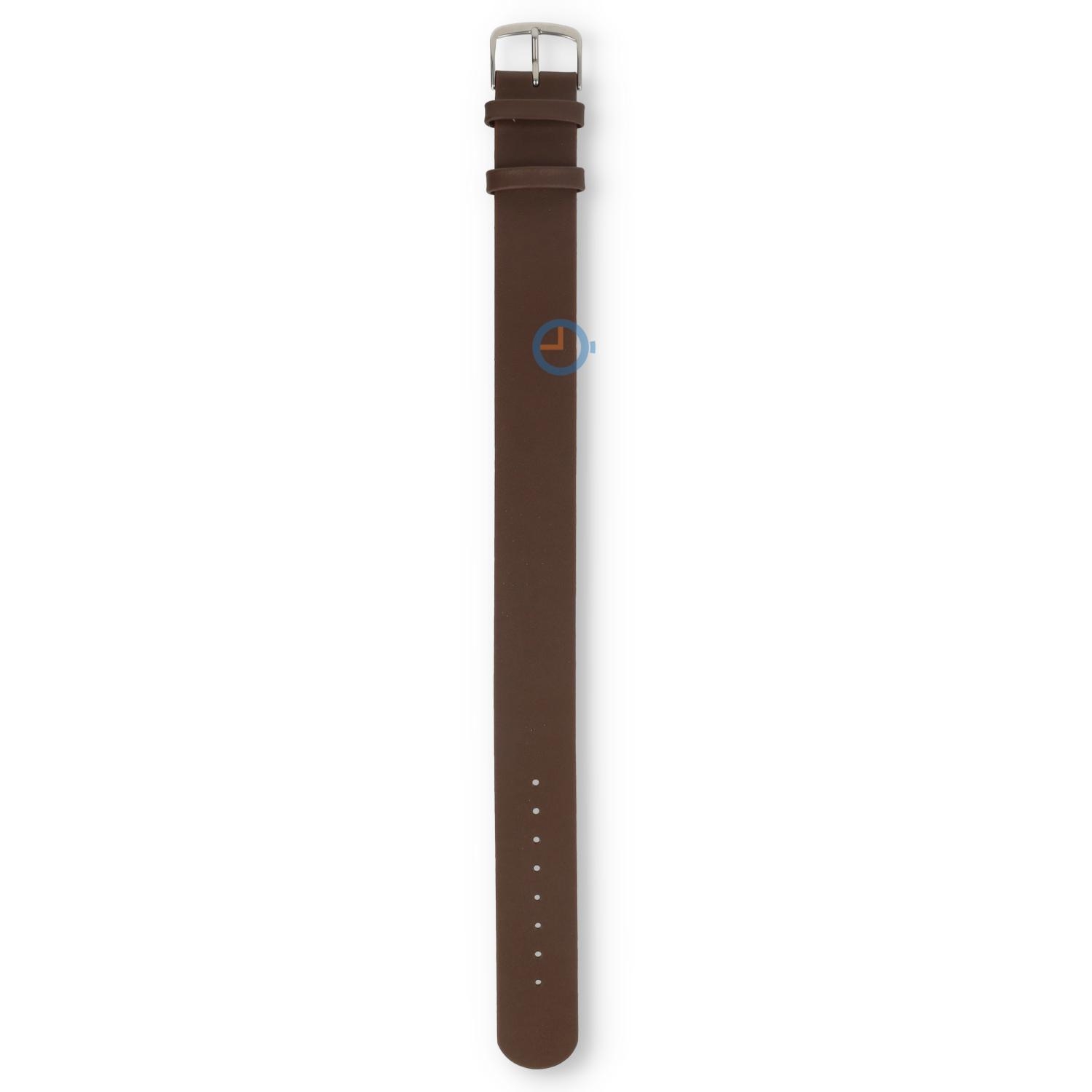 One-piece leather strap - 20mm - dark brown