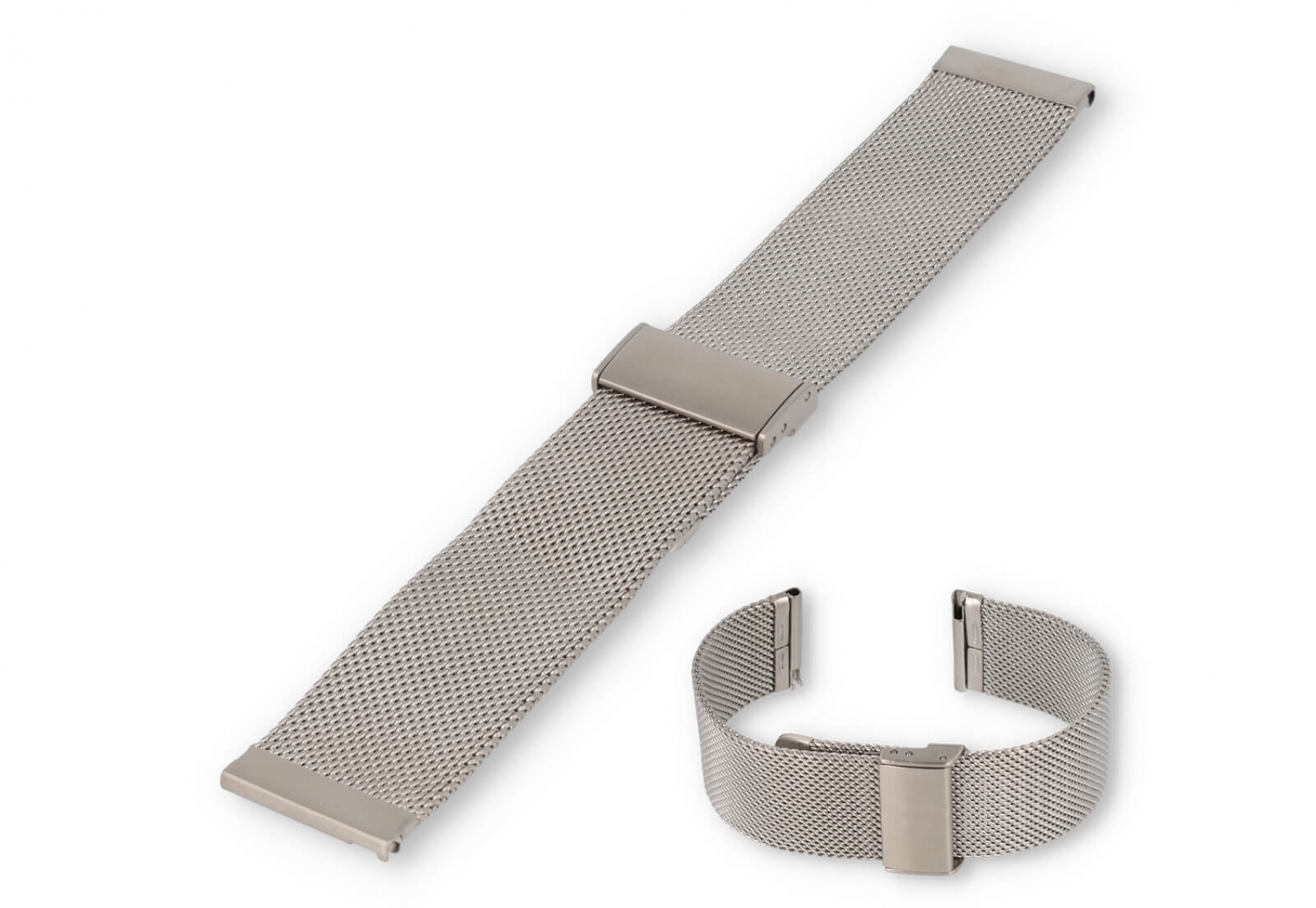 Watch strap 22mm mesh silver - Quick Switch (FINE)