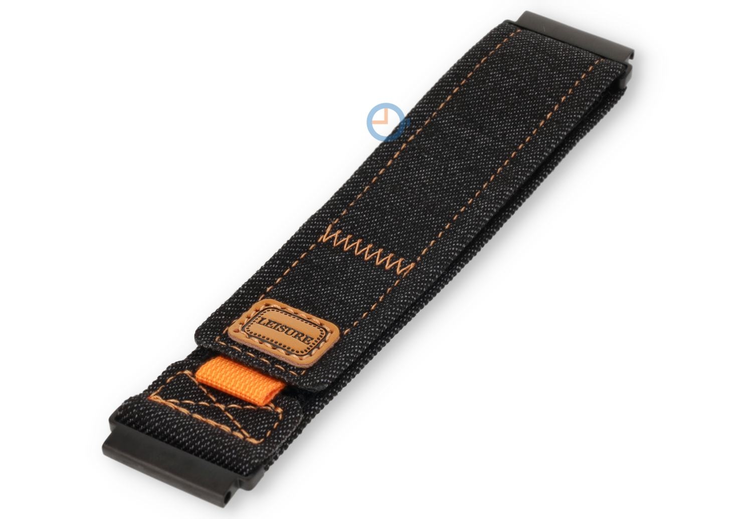 Black denim-style wrist strap - 22mm - hook-and-loop