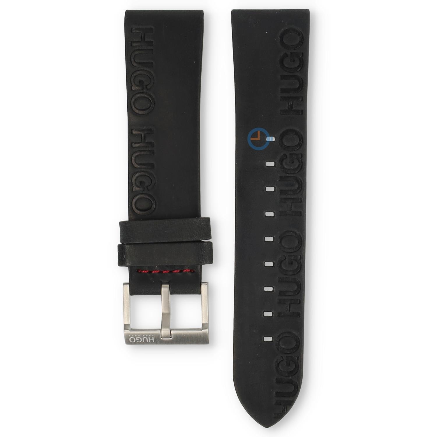 Hugo Boss 22mm strap - black with logo