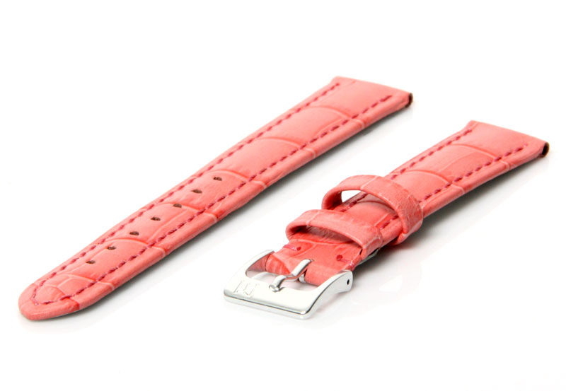 Watchstrap leather 16mm pink