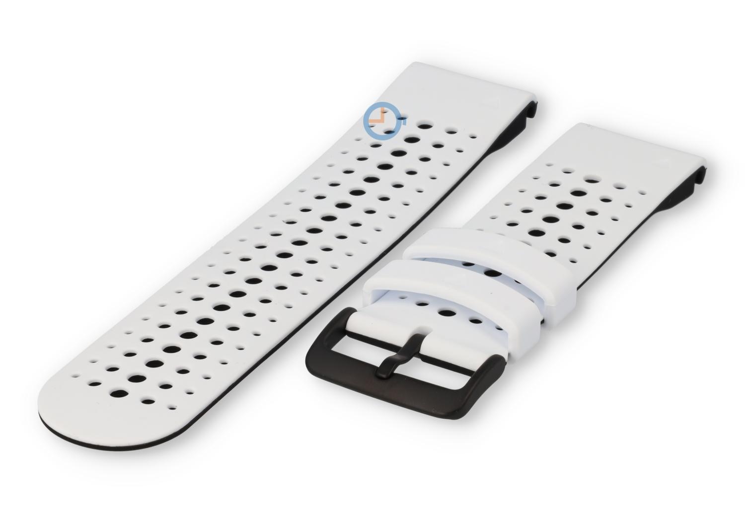QuickFit 26mm strap - Garmin Fenix 7X - white/black
