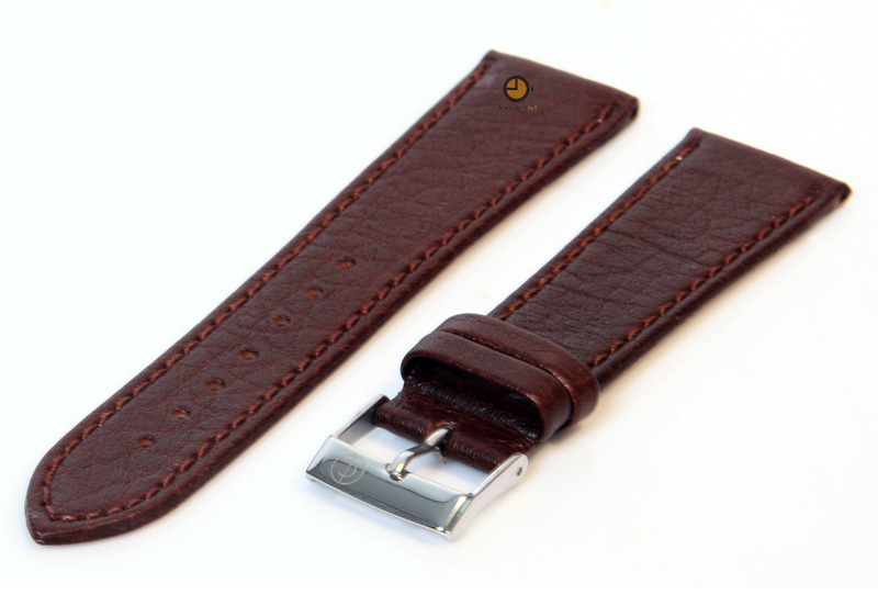 Watchstrap 22mm brown buffalo leather