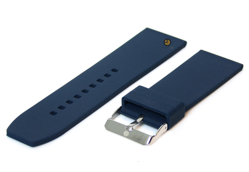 Watchstrap 28mm blue silicone