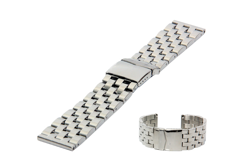 Watchstrap 26mm steel silver