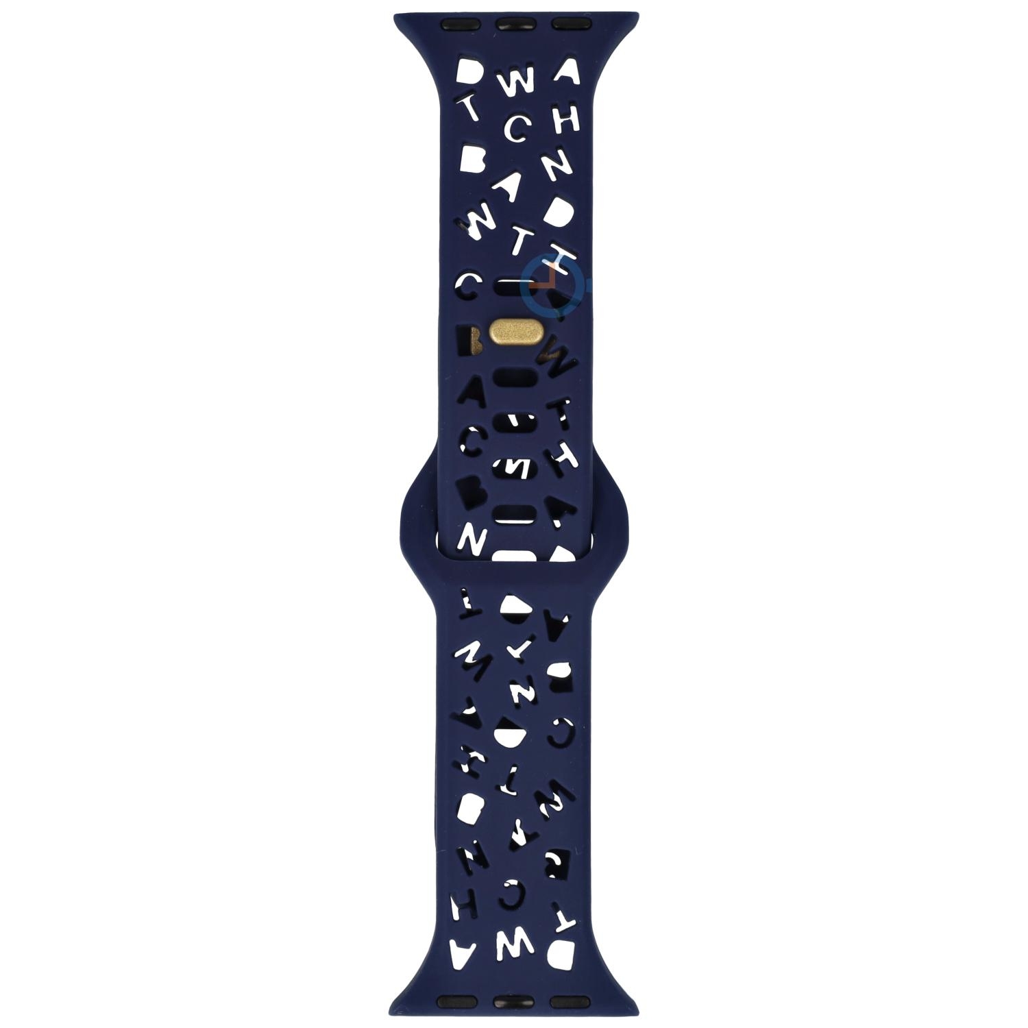 Letter Silicon strap - Apple Watch 45mm - Dark-Blue