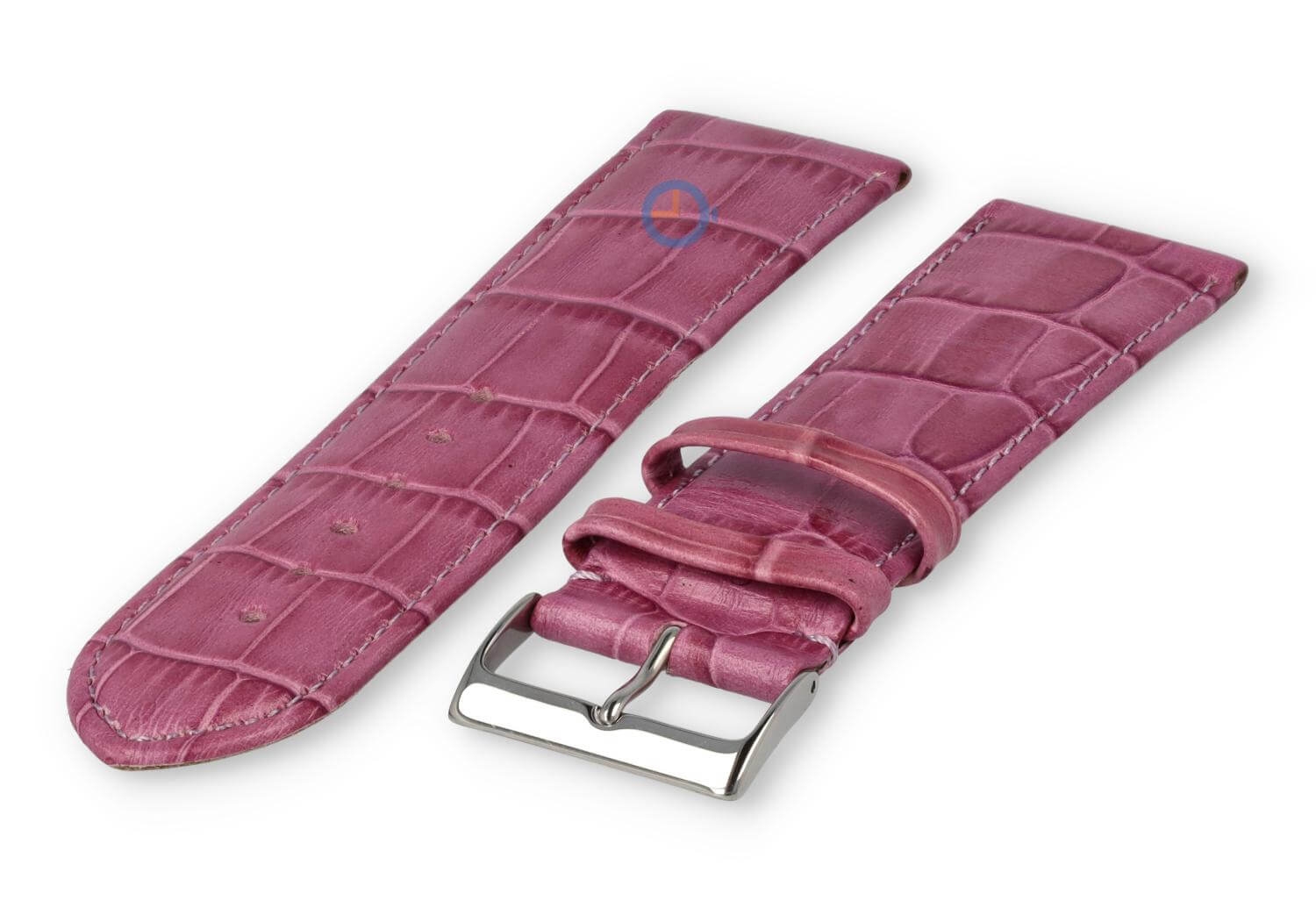 Basic croco watch strap XL - 24mm - blackberry