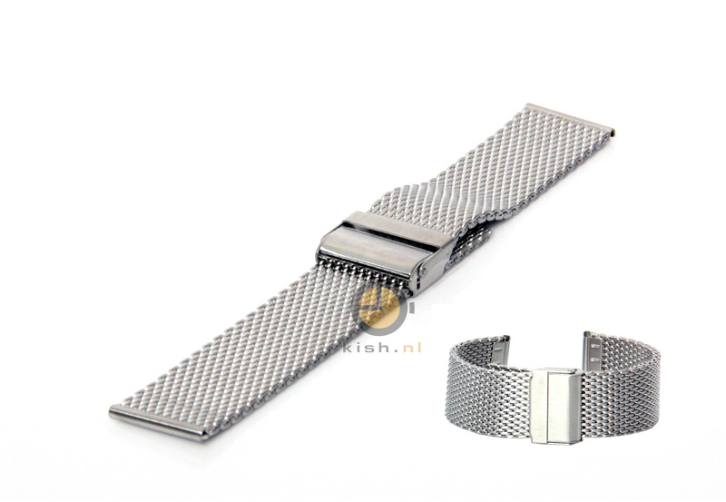 Mesh Watchstrap 20mm silver