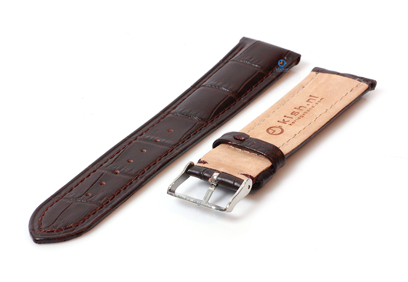 Horlogeband voor Edox Les Bémonts - 22mm - donkerbruin