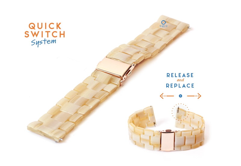 watchstrap 20mm resin beige
