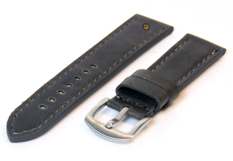 Vintage grey watchstrap 20mm leather
