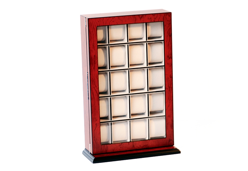 Watchshowcase for 20 watches - Bubinga finish