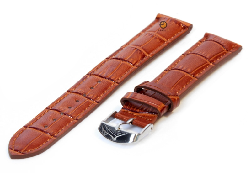 Watchstrap 16mm havanabrown leather extra long