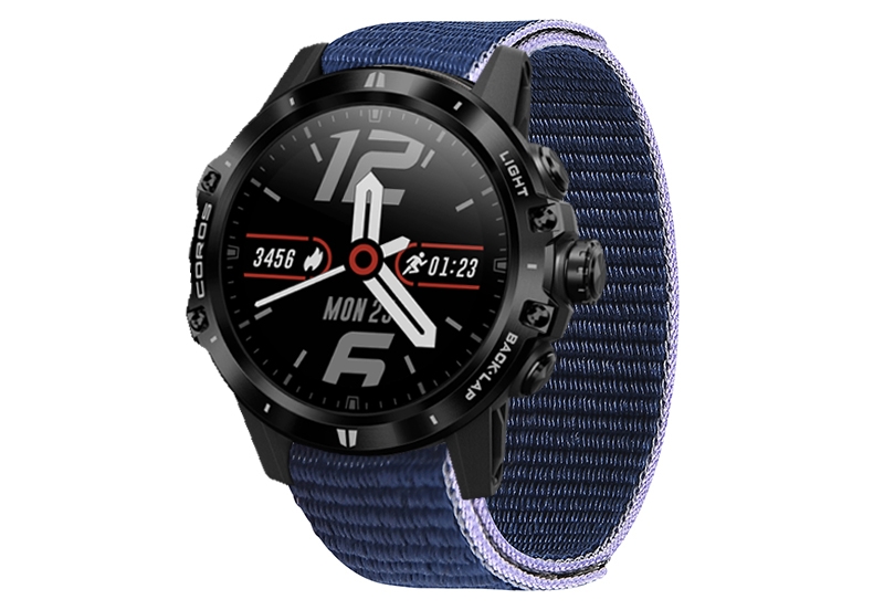 Nylon 26mm watch strap with velcro - purple