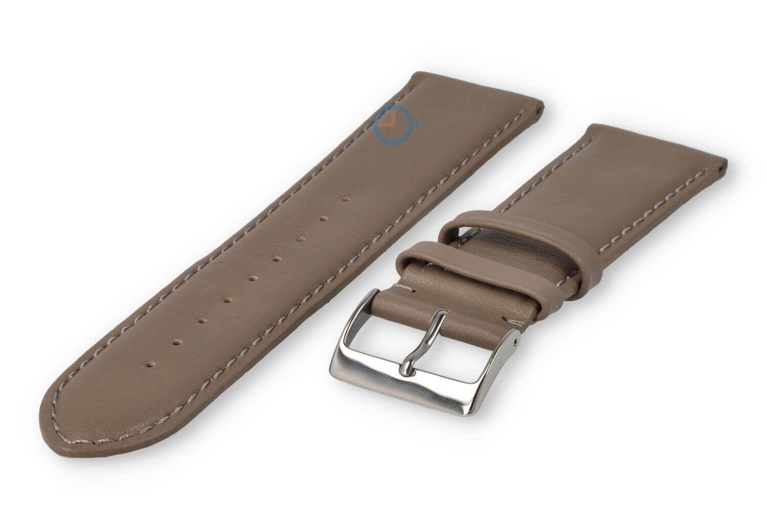 22mm watch strap smooth leather - taupe