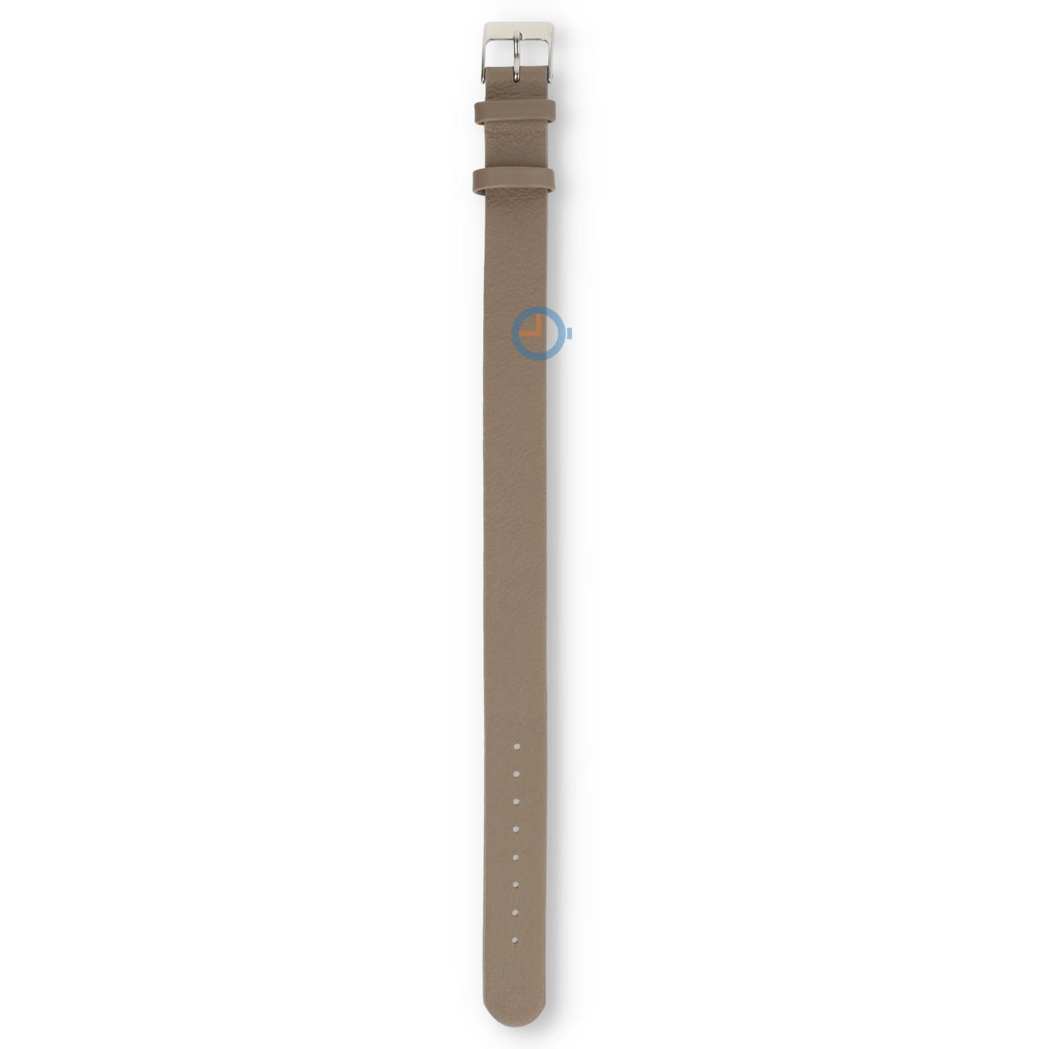 One-piece leather strap - 16mm - taupe