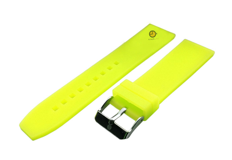 Watchstrap 22mm neon yellow silicone